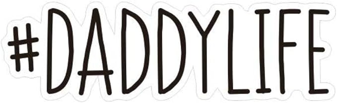 Dad Life Waterproof Graphic Decals, Cute Vinyl Sticker Dad life for Car Truck Window Laptop BLACK (1.75x30)