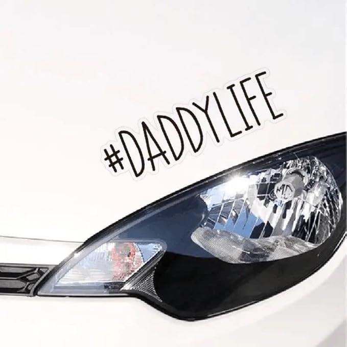 Dad Life Waterproof Graphic Decals, Cute Vinyl Sticker Dad life for Car Truck Window Laptop BLACK (1.75x30)