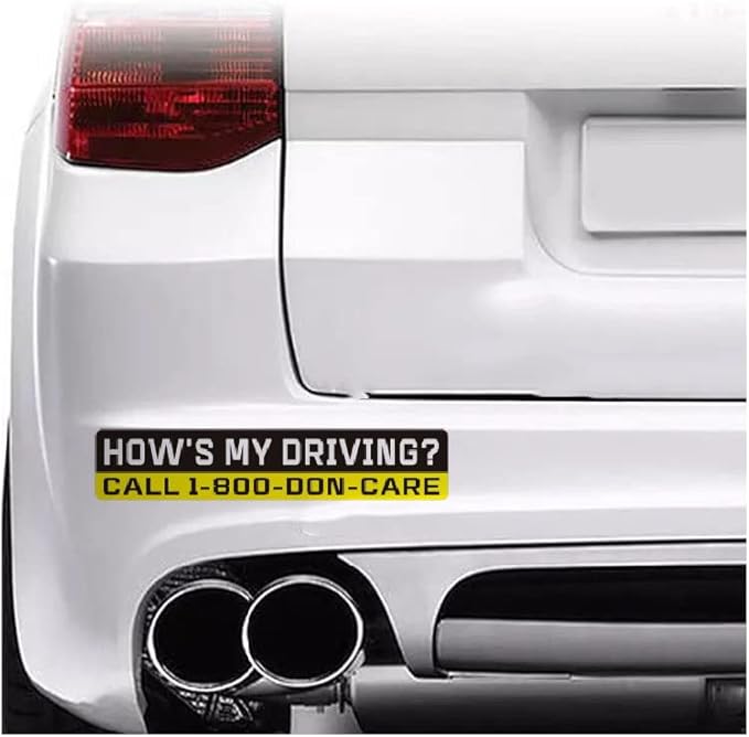How is My Driving Warning Safety Vehicle Sticker, Funny Car Decoratin (1.75x30)