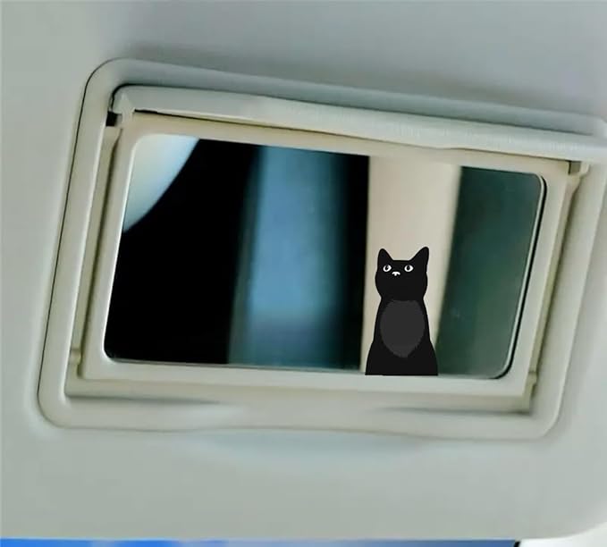 3 PCS Cute Kitty Cat Mirror Decals for Car, Rearview Mirror Back Mirror Peeking Vinyl Sticker, Car Acceesories, Car Decals for Women Girls, Small Sticker for Laptop Hard case Waterbottle (1.75x30)