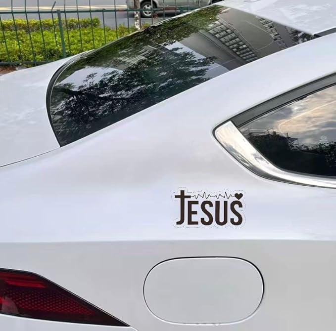 Christian Emblem Relious Sticker BLACK ($1.75x30unit)