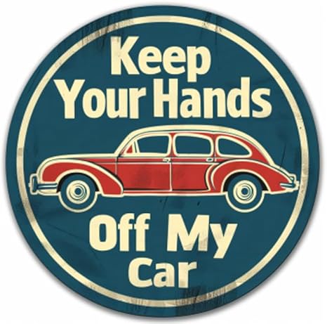 Keep Your Hands Off My Car Decal, Waterproof Humorous Warning Sticker Decal for Bumper, Side, Rear, Window, Anti-touch Decal, Do not touch adhesive decal (1.75x30)