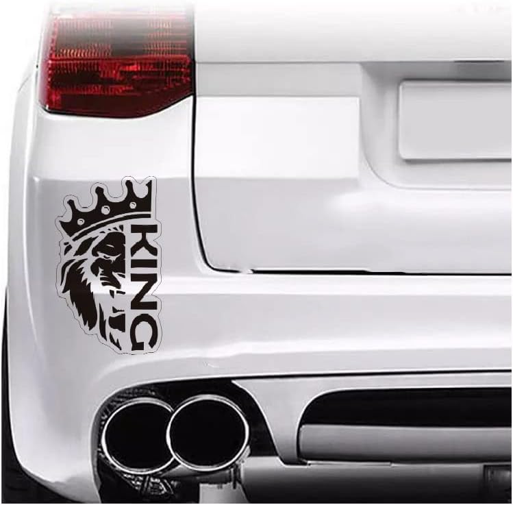 Lion Face Decal for car, King Symbol Royal Car Sticker BLACK ($1.75x30unit)