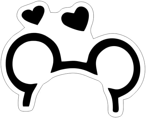 Cartoon Mouse Shape Sticker BLACK ($1.75x30unit)