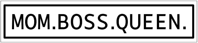 Mom.Boss.Queen Car Vinyl Sticker BLACK ($1.75x30unit)