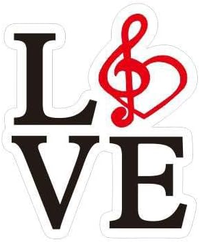 Love Decals for Car, Music Vinyl Sticker with Music Icon (1.75x30)
