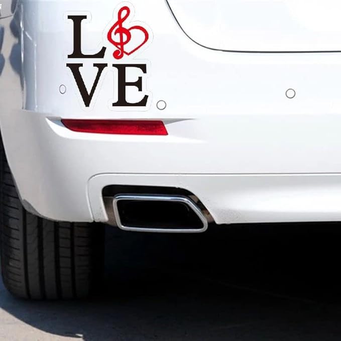 Love Decals for Car, Music Vinyl Sticker with Music Icon (1.75x30)