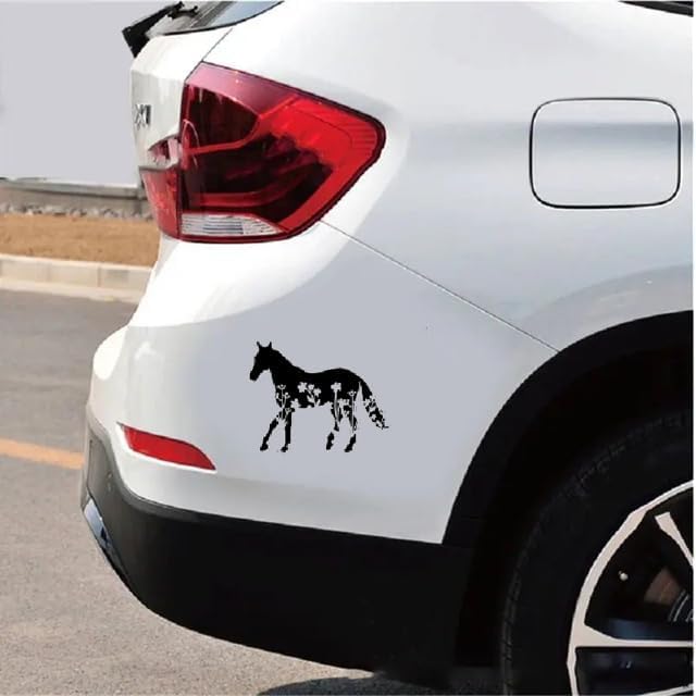 Horse Car Graphic Decal for Car, Case, Electronic, Waterbottle, Western Horse Lovers Vinyl Car Sticker BLACK (1.75x30)