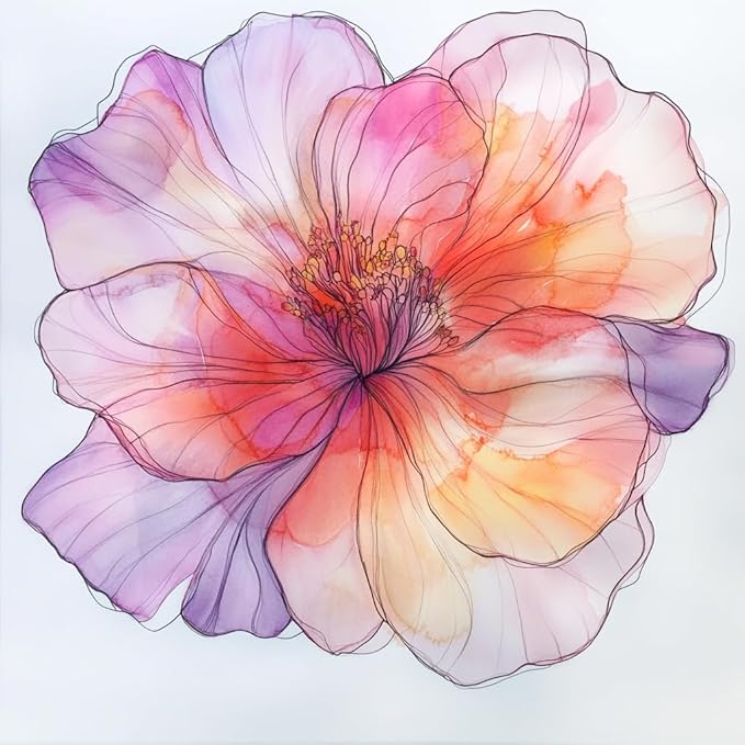 Pink Camelia Flower Car Decal, Holographic Waterproof Removable Auto Decoration, Outdoor Decal for Car Vehicle Truck Window Laptop, 4.5x4.5inch (Pink) (2.15x30)