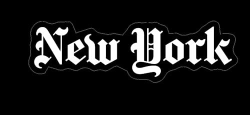 New York Decal Stickers for Car, Scrapbooking, Postcards, Waterbootles, New York City Souvenirs Decals Small WHITE (1.75x30)