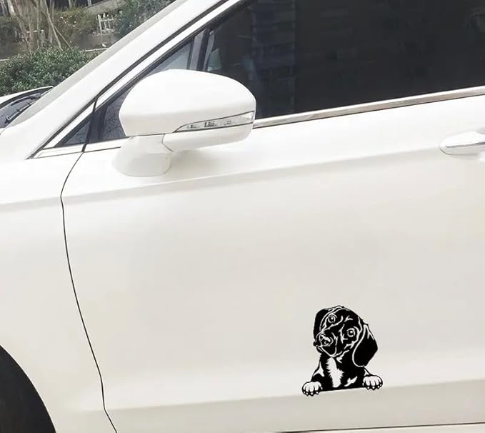 Peeking Dachshund Decals for Car, Dog Decals for Window Trunk Bumper, Dachsie Dog Decals for Truck Car Van RV, Car Decal Anime Cute, (Dachshund) (1.75x30)