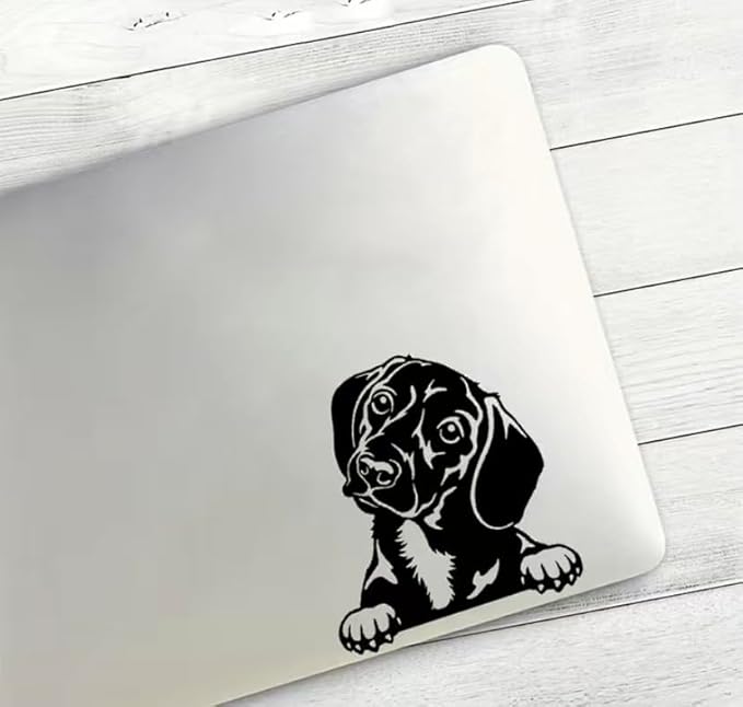 Peeking Dachshund Decals for Car, Dog Decals for Window Trunk Bumper, Dachsie Dog Decals for Truck Car Van RV, Car Decal Anime Cute, (Dachshund) (1.75x30)