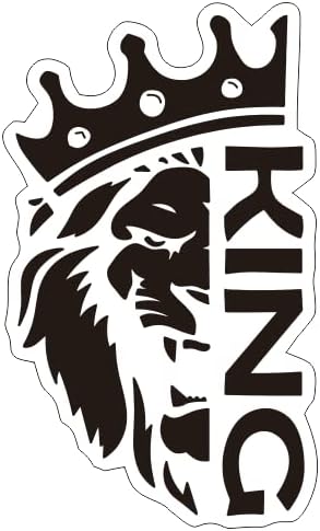 Lion Face Decal for car,  King Symbol Royal Car Sticker BLACK ($1.75x30unit)