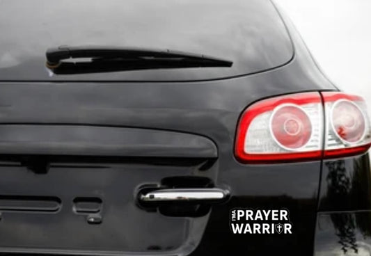 Prayer Warrior Vinyl Car Decal, Pray Scripture Religious Faith Christian Sticker for auto, vehicle, bike, van, RV WHITE (1.75x30)