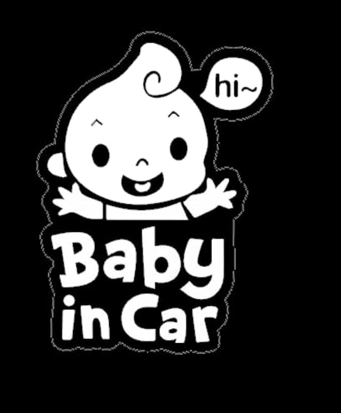 Baby on Board White Vinyl Safety Decal BOY (1.75x30)