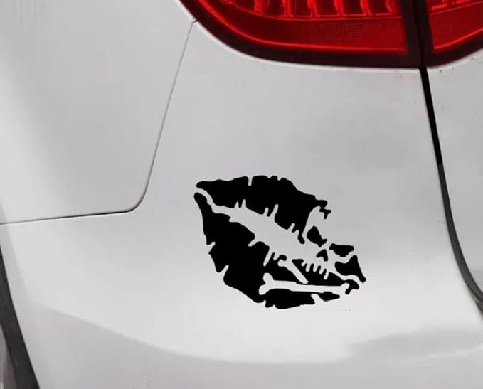 Sexy Lip Sticker for Car Waterproof Decal 6 x 6 Inch BLACK (1.75x30)