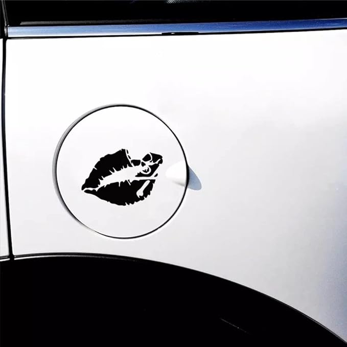 Sexy Lip Sticker for Car Waterproof Decal 6 x 6 Inch BLACK (1.75x30)
