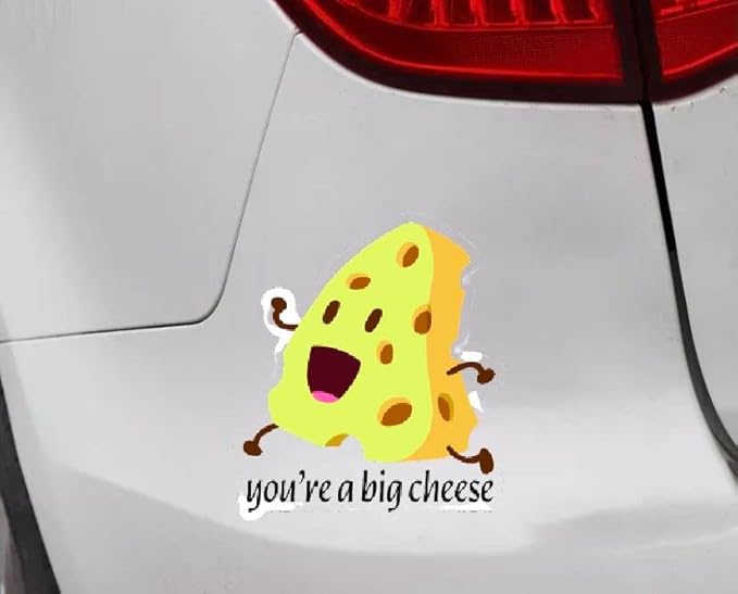 You are a Big Cheese Car Decal Sticker, Funny Cheese Icon Quote Sticker (1.75x30)