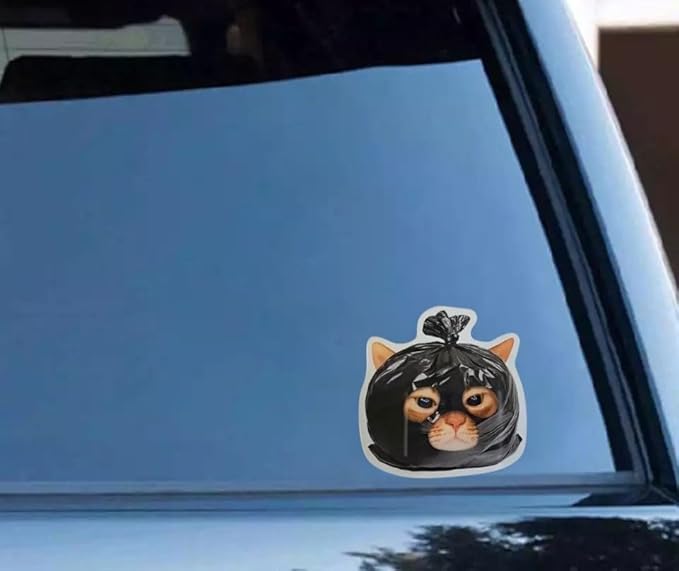 Cute Peeking Cat Decals for Car Bumper Side Window, Peeking Car Decals for Cat, hiding Cat Decals Stickers for Car Peel and Stick, Peeking Cat Decals (1.75x30)