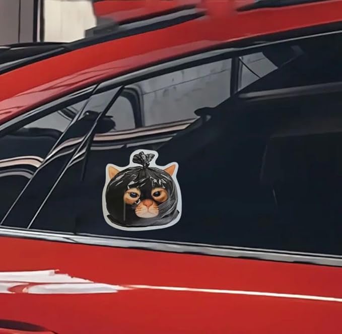 Cute Peeking Cat Decals for Car Bumper Side Window, Peeking Car Decals for Cat, hiding Cat Decals Stickers for Car Peel and Stick, Peeking Cat Decals (1.75x30)