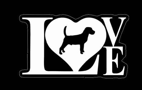 Quote Love Dog Silhouette Car Sticker ($1.75x30unit)