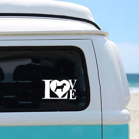 Quote Love Dog Silhouette Car Sticker ($1.75x30unit)