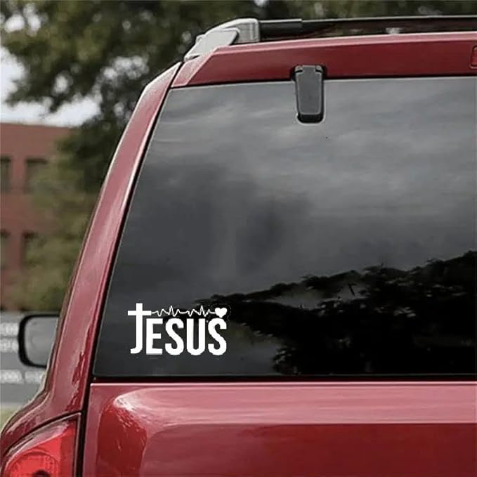 Christian Emblem Relious Sticker WHITE ($1.75x30unit)