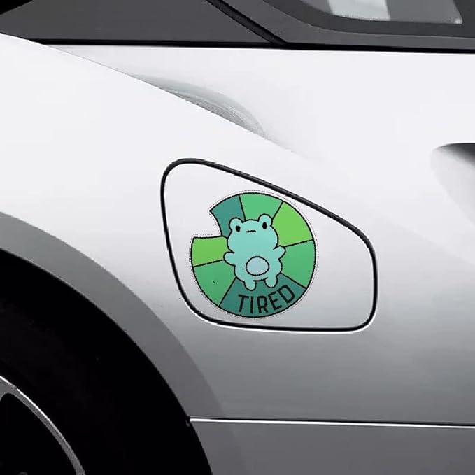 Cute Frog Sticker Car Decal Unique Cute Sleepy Animal Removable Peel and Stick (1.75x30)