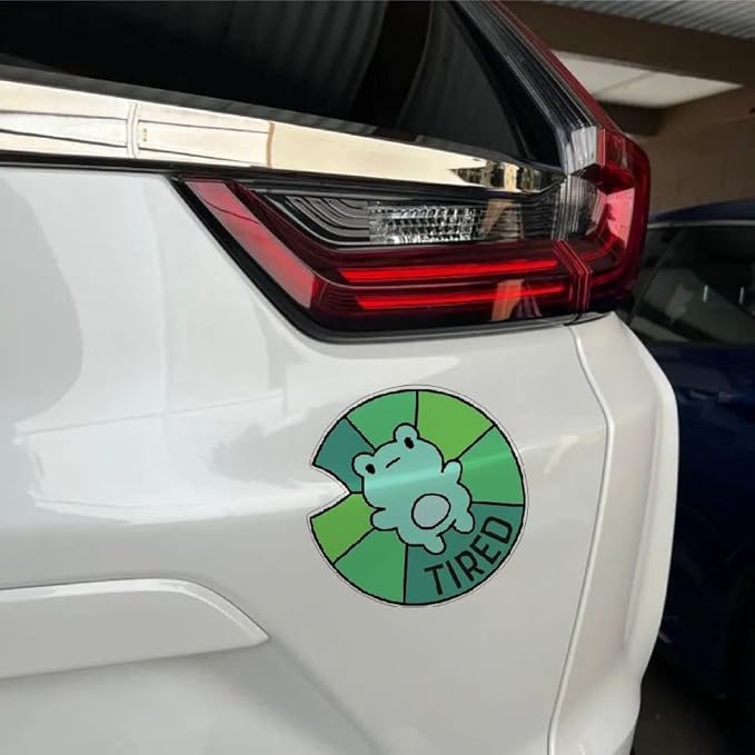 Cute Frog Sticker Car Decal Unique Cute Sleepy Animal Removable Peel and Stick (1.75x30)
