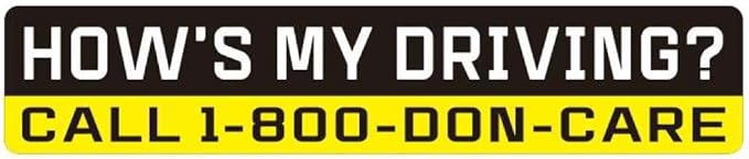 How is My Driving Warning Safety Vehicle Sticker, Funny Car Decoratin (1.75x30)