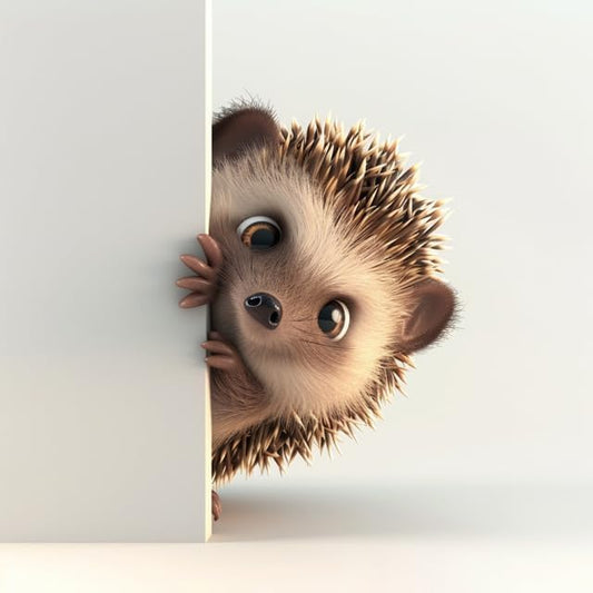 Peeking Hedgehog Car Sticker Decal, Cute Funny 3D Cartoon, Car Accessorie Auto Decoration for Exterior on Bumper, Window, Auto Panel (Hedgehog) (2.15x30)