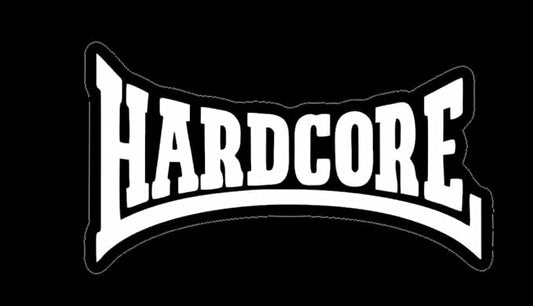 Hardcore Letter Car Decal, Hard Rock Extreme Car Decal for Drivers, Automotive Accesory WHITE (1.75x30)