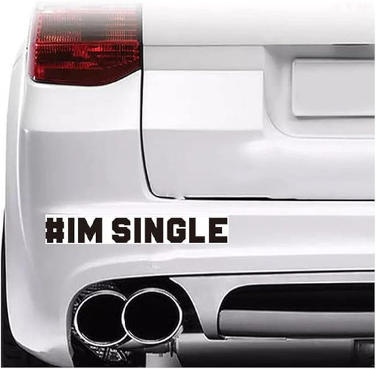 I am single Automotive Graphics Vehicle Stickers, Single Solo Life PVC Decals (1.75x30)