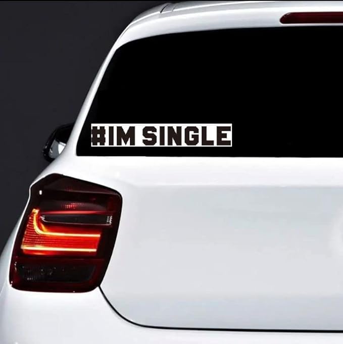 I am single Automotive Graphics Vehicle Stickers, Single Solo Life PVC Decals (1.75x30)