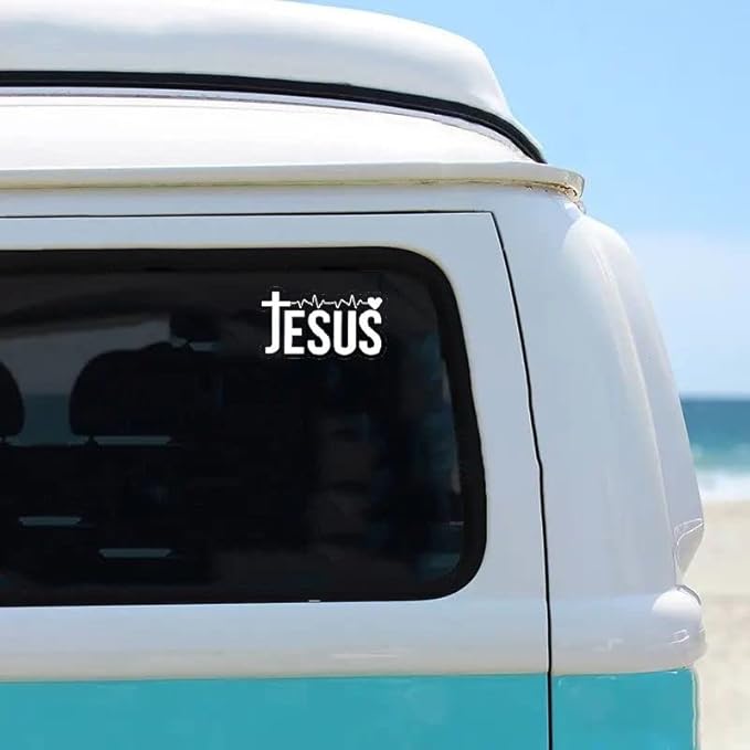 Christian Emblem Relious Sticker WHITE ($1.75x30unit)