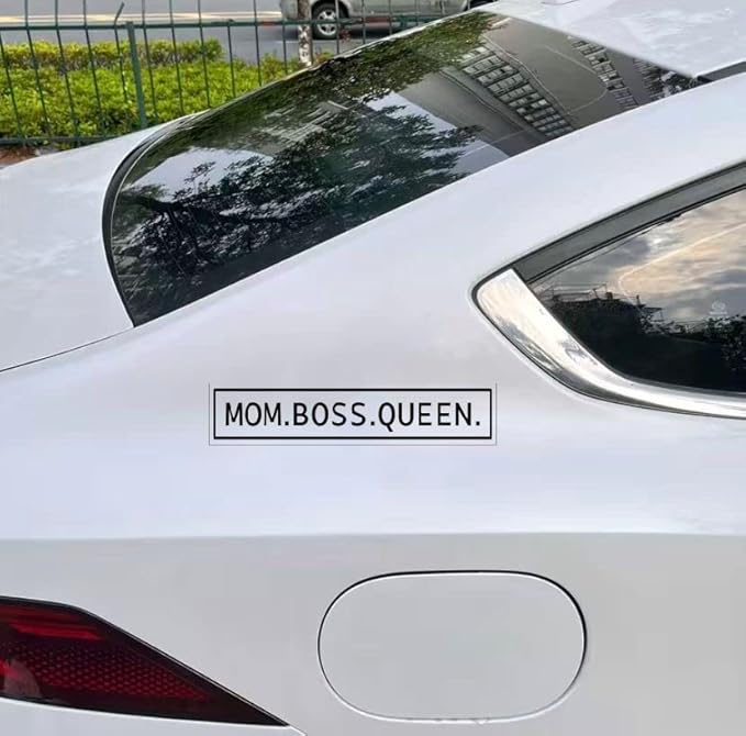Mom.Boss.Queen Car Vinyl Sticker BLACK ($1.75x30unit)