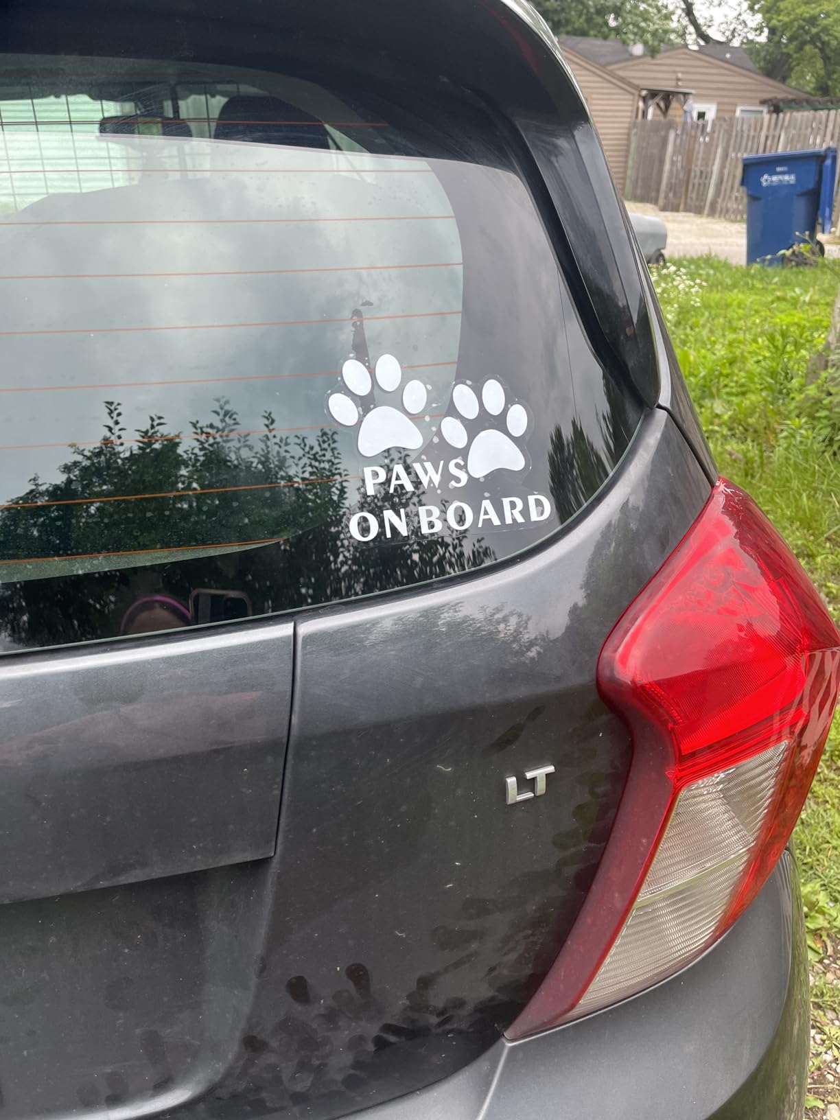Paws on Board Vehicle Vinyl Sticker, Dog on Board Car Safety Sign WHITE (1.75x30)