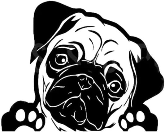French Bulldog Peeking Car Vinyl Decals, Cute Dog Car Graphic Window, Vinyl Dog Breed Decal, Bulldog Car Accessory Anime, Cute Peeking Car Sticker Waterproof(French Bulldog) (1.75x30)