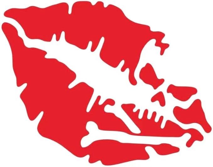 Sexy Lip Sticker for Car Waterproof Decal 6 x 6 Inch RED (1.75x30)