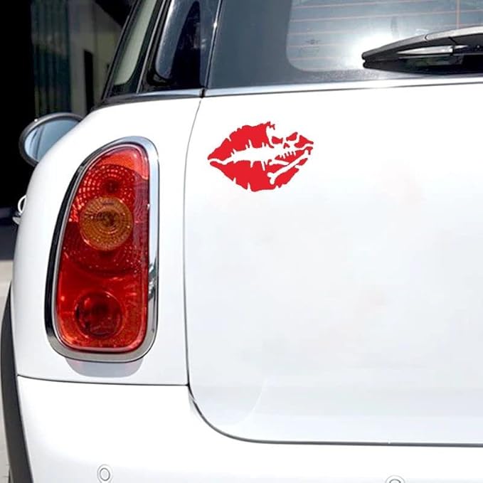 Sexy Lip Sticker for Car Waterproof Decal 6 x 6 Inch RED (1.75x30)