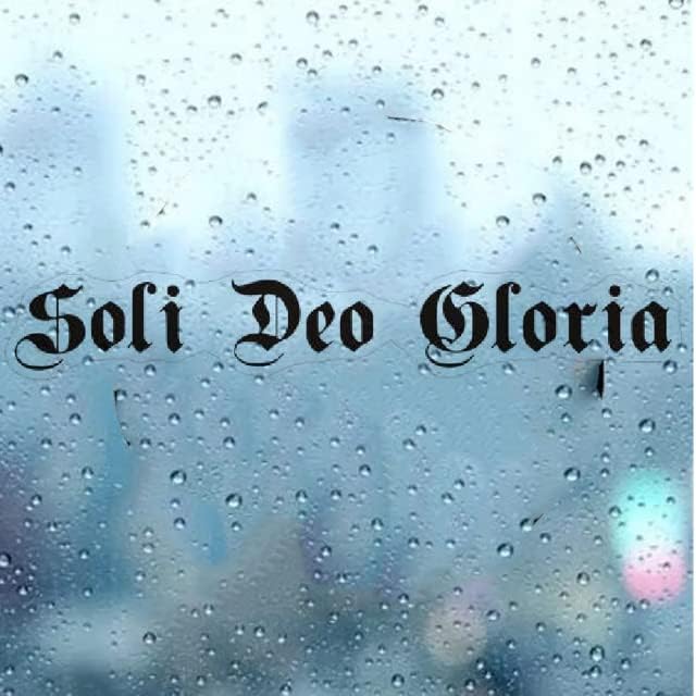 Soli De Gloria Sticker Transparent Vinyl Decal (1.75x30)