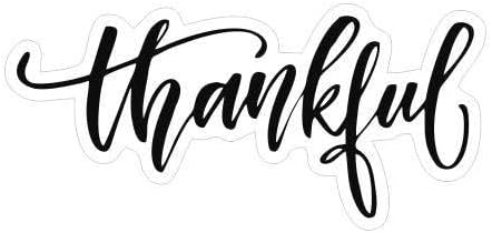 Thanksful Auto Decals Transparent, Grateful Appreciation Vinyl Decal Exterior and Interial (1.75x30)