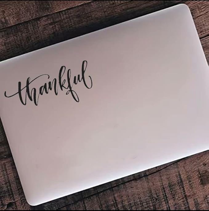 Thanksful Auto Decals Transparent, Grateful Appreciation Vinyl Decal Exterior and Interial (1.75x30)