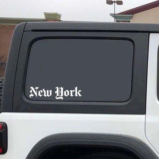 New York Decal Stickers for Car, Scrapbooking, Postcards, Waterbootles, New York City Souvenirs Decals Small WHITE (1.75x30)