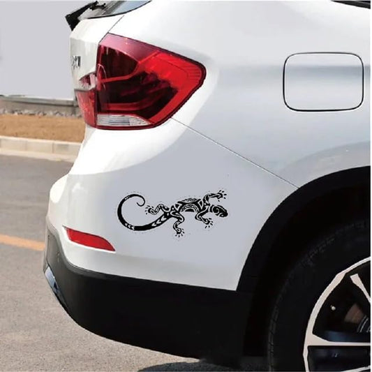 Ethnic Gecko lizard Vinyl Decals, Ethnic Stickers Vehicle Decal with Mandala Style, Peel and Stick BLACK (1.75x30)